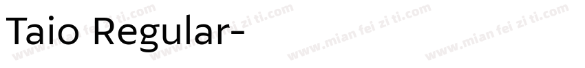 Taio Regular字体转换